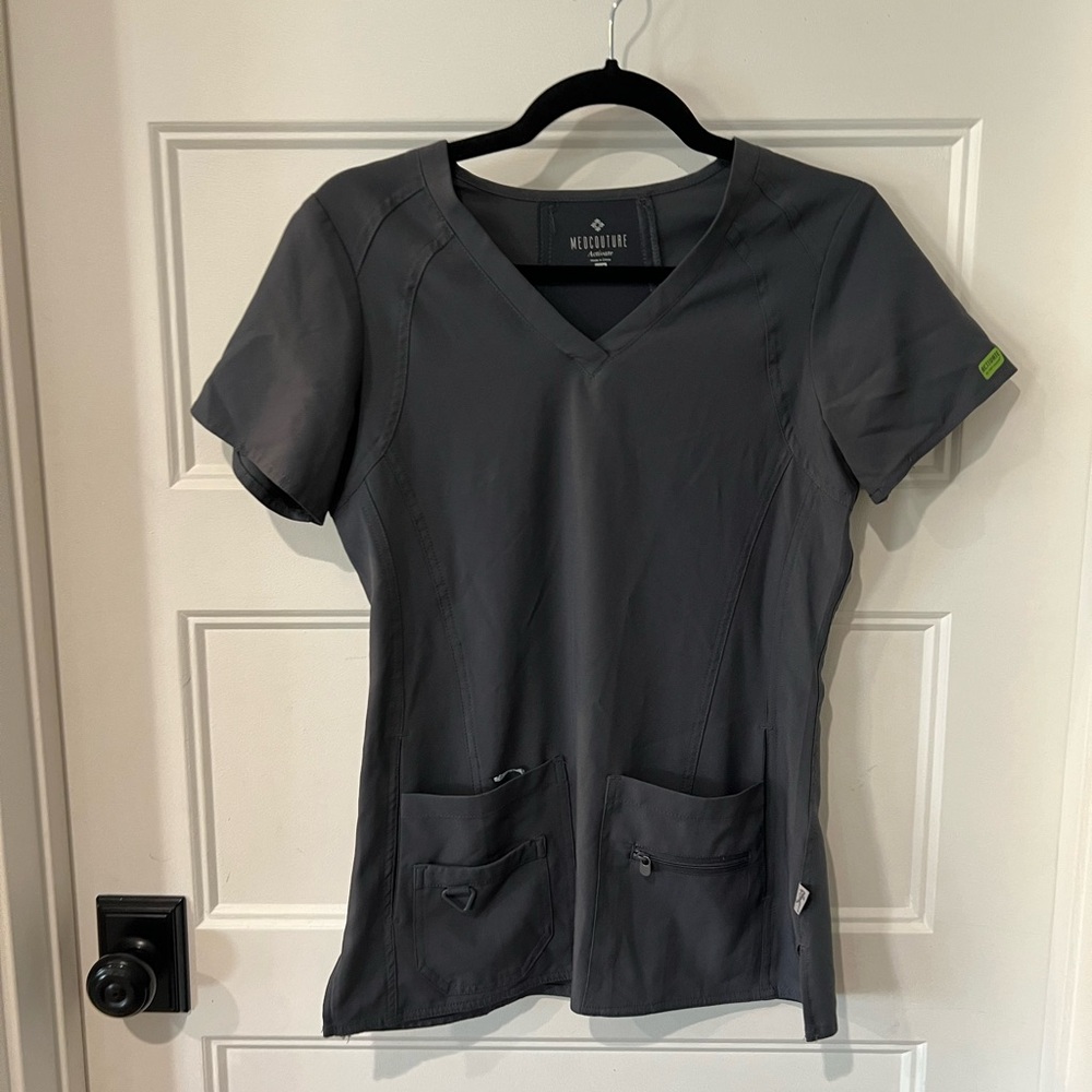 Medcouture Women's Charcoal Scrubs set